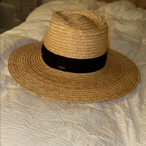 Brixton | Accessories | Brixton Tan Straw Hat With Black  display picture 1